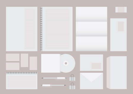 Corporate identity design template. Business kit. Vector illustrationのイラスト素材