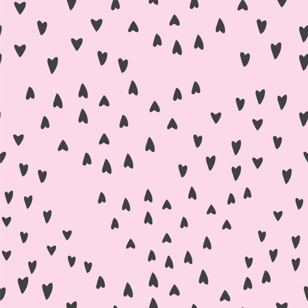 Lovely seamless background pattern with hearts. Vector illustration.