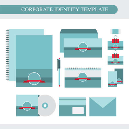 Corporate identity design template. Business kit. Vector illustrationのイラスト素材