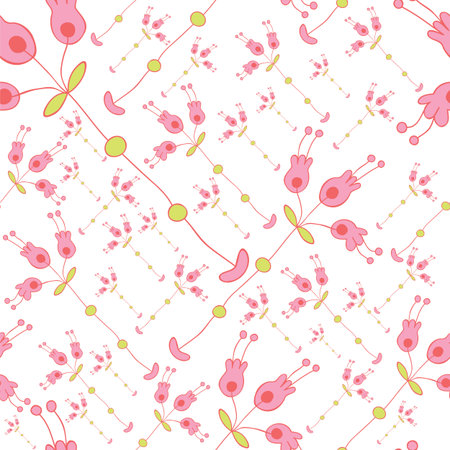 Colorful floral seamless background pattern. Wallpaper,seamless background, pattern fills, web page...