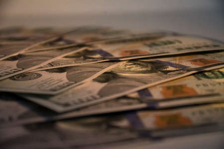assorted cash paper money, dollar,の写真素材