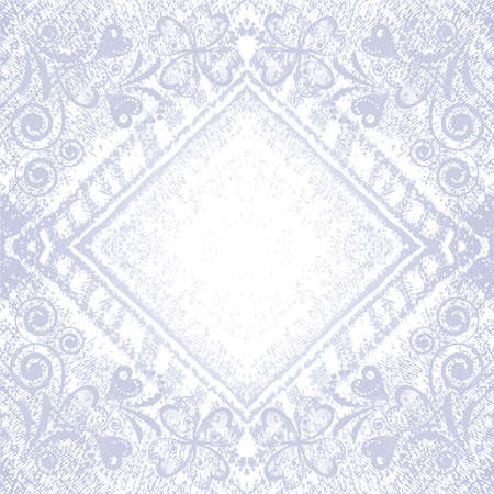 Grungy vector denim, jeans with faded floral effect backgroundのイラスト素材