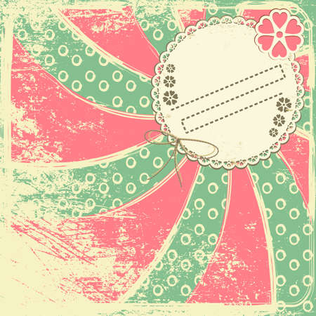 Retro colorful sunburst tunnel vector background. With space for text or image.のイラスト素材