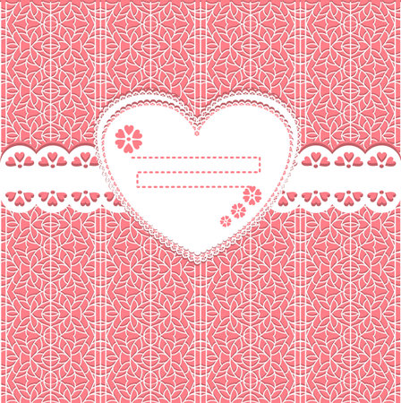 Vector lace frame background. Scrap template with blank space for your photos or textのイラスト素材