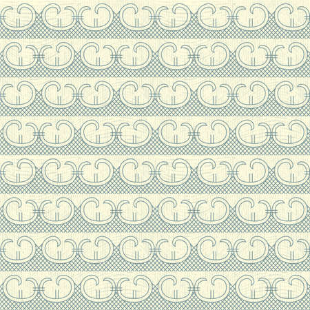 Vintage Seamless pattern with wavesのイラスト素材