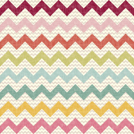 Seamless color chevron pattern on linen texture  Zigzag backgroundのイラスト素材