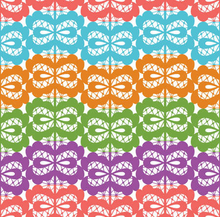 Vector abstract seamless lace pattern. cute colorful backgroundのイラスト素材