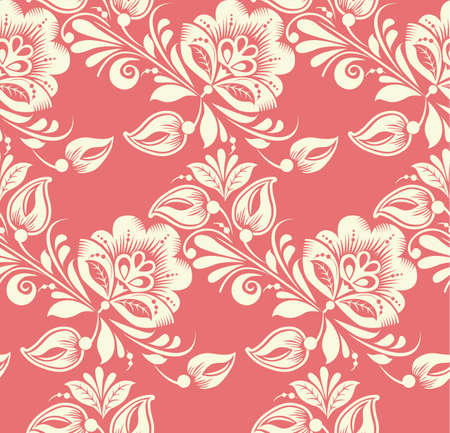 Vector Floral seamless pattern. Background can be used for wallpaper,  fills, web page, surface textures.のイラスト素材