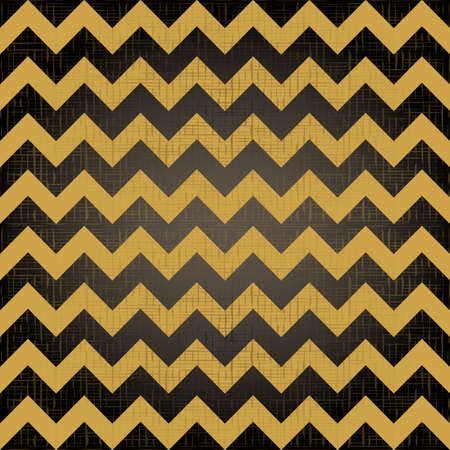 Abstract geometric zigzag seamless pattern in black and yellow のイラスト素材