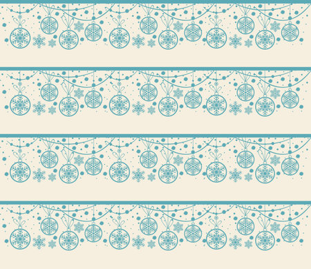 Christmas seamless pattern from blue snowflakes on blue backgroundのイラスト素材