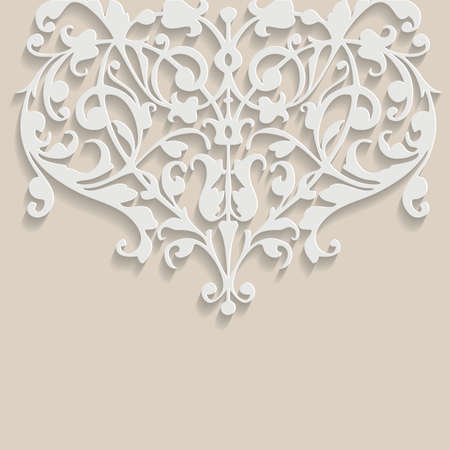 Vector swirling decorative floral and plants elementsのイラスト素材