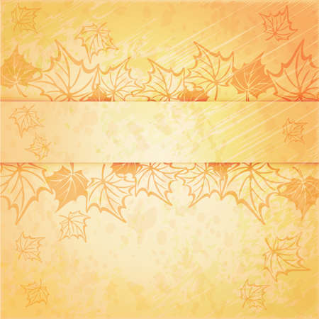 Vector Background with maple autumn leaves. fall designのイラスト素材