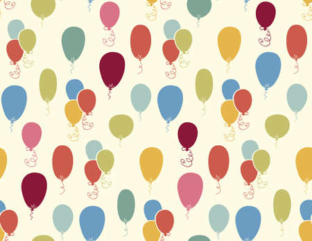 Seamless vector pattern with colorful baloons. For cards, invitations, wedding or baby shower albums, backgrounds, arts and scrapbooksのイラスト素材