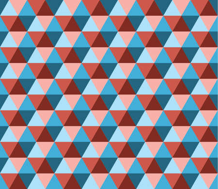 Vector Retro geometric colorful hexagon seamless patternのイラスト素材