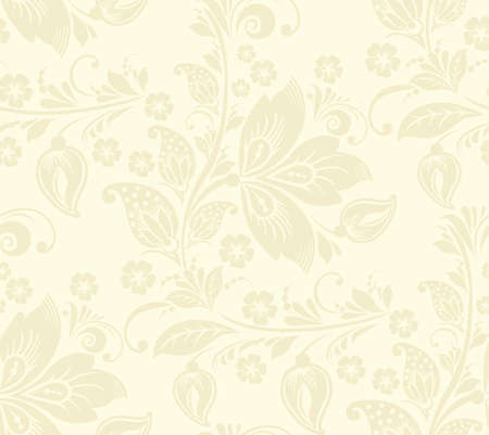 Vector Abstract elegance seamless pattern with floral backgroundのイラスト素材