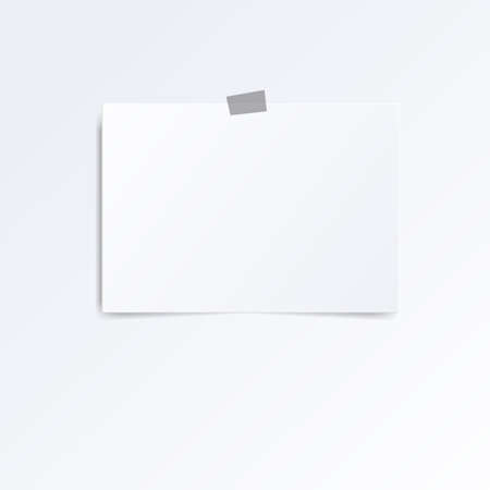 Blank half-fold brochure design isolated on white. Mock up vector template.のイラスト素材