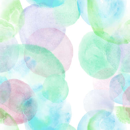 Watercolor circle hand drawn seamless pattern background.の写真素材