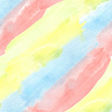 Watercolor seamless pattern illustration. Hand drawn abstract multicolor background.の写真素材