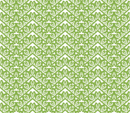Greenery zigzag seamless pattern background vector illustration. Spring color 2017, wrapping paper designのイラスト素材