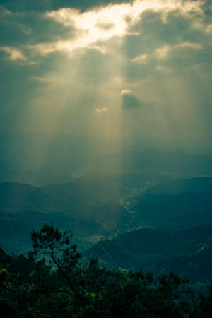 Morning sunrise in Tianlu mountainの写真素材
