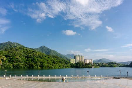 Lake and Mountain sceneryの写真素材