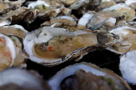 Flavored grilled garlic shellfishの写真素材