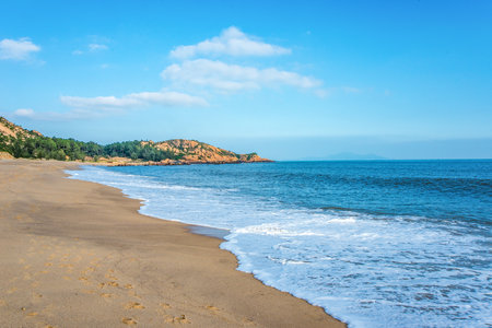 Beach and wavesの写真素材