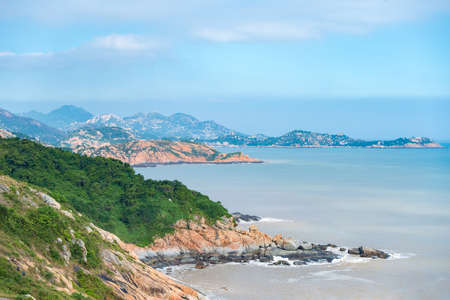 Xiatang Bay, Taishan City, Jiangmen City, Guangdong Province (Overlooking the Naqin Peninsula)の写真素材