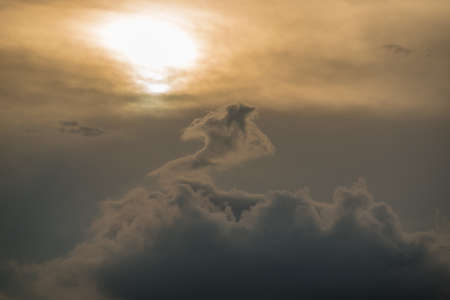 Backlit cloudsの写真素材