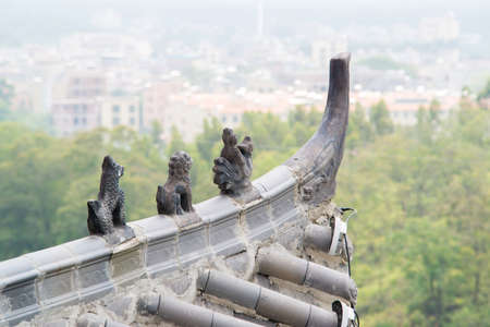 Chinese ancient building corniceの写真素材