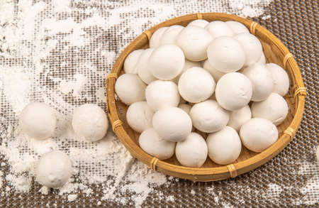 Raw tangyuan ready to cookの写真素材
