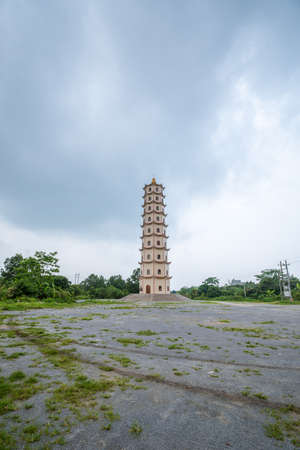Chinese style nine-story pagodaのeditorial素材