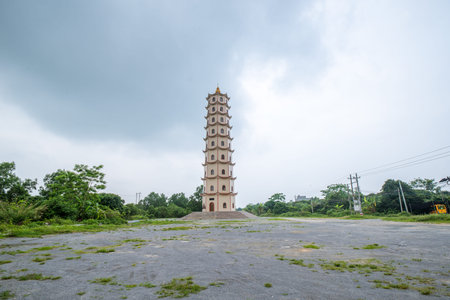 Chinese style nine-story pagodaのeditorial素材
