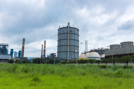 Industrial gas tankのeditorial素材