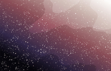 Modern brown space boho background with stars for tarot, astrology, zodiac signs. Vector illustration with gradient, banner with copy space, presentation template.のイラスト素材