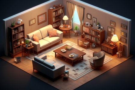 a modern two-story house with a flat roof and a garageの素材