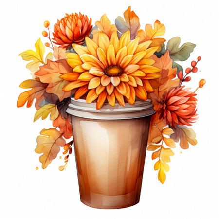 Pumpkin Spice Latte Autumn Coffee Drinkの素材
