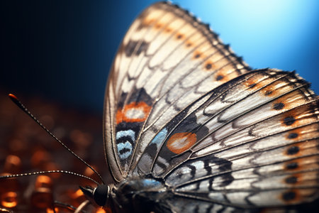beautiful natural pastel background butterfly and flowerの素材
