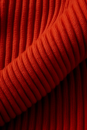 Red Corduroy Fabric Texture Backgroundの素材