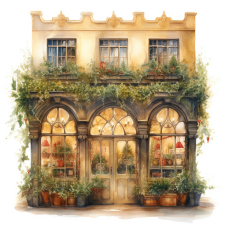 Christmas shopping interior picturesの素材