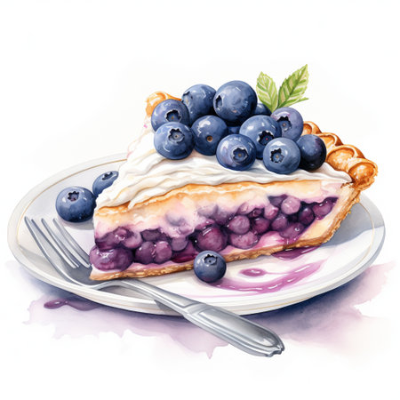 Apple pie watercolor illustration isolated on transparent backgroundの素材