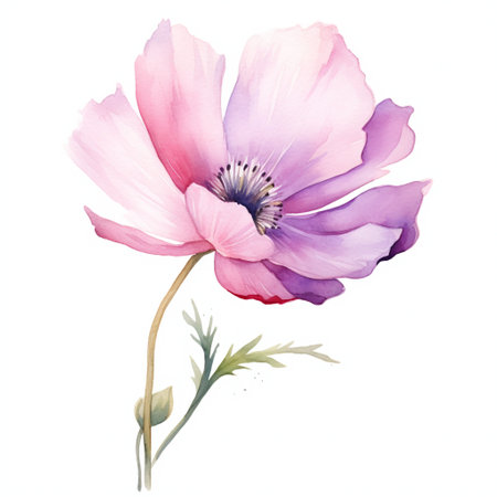 Watercolor wildflower and herb bouquetsの素材