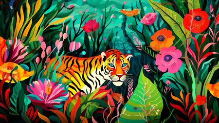 flat design world wildlife day with animals illustrationの素材