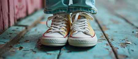 kids junior sport sneaker shoes banner for footwear commercialsの素材
