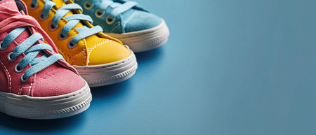 kids junior sport sneaker shoes banner for footwear commercialsの素材