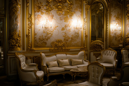 White Classical Style Bedroom and Dressing Areaの素材