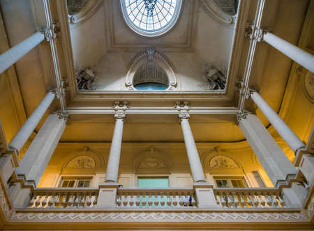 Buenos Aires, Argentina - October 21, 2015: Interior of the San Martin Palace (Palacio San Martin) serves as the Ceremonial Headquarters for the Ministry of Foreign Relations of Argentina.のeditorial素材