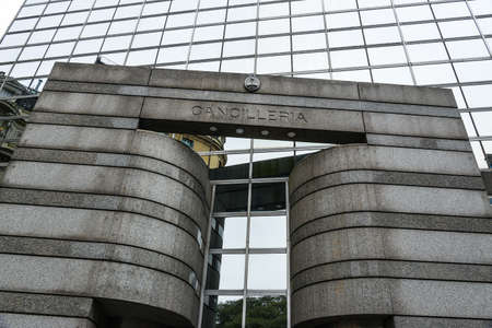 Buenos Aires, Argentina - Sept 7, 2016: Face of the Ministry of Foreign Affairs and Worship building.のeditorial素材