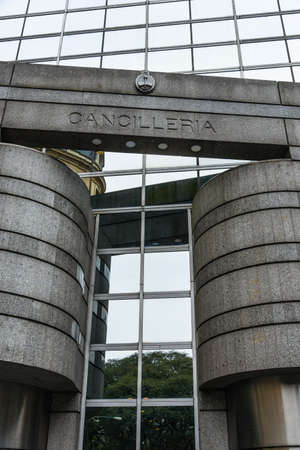 Buenos Aires, Argentina - Sept 7, 2016: Face of the Ministry of Foreign Affairs and Worship building.のeditorial素材