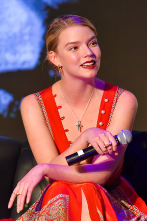 Buenos Aires, Argentina - Dec 8, 2016: American actress and model Anya Taylor-Joy during an interview at the Argentina Comic Con convention.のeditorial素材